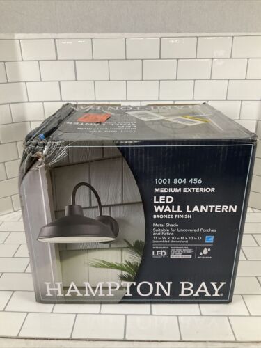 Hampton Bay Bronze Outdoor LED Wall Lantern Sconce 1001804456 (6922775756983)